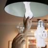2 Pack Versatile Prong Light Socket To Plug Adapter for Easy Conversion of Light Bulbs To 2 or 3 Prong Outlets