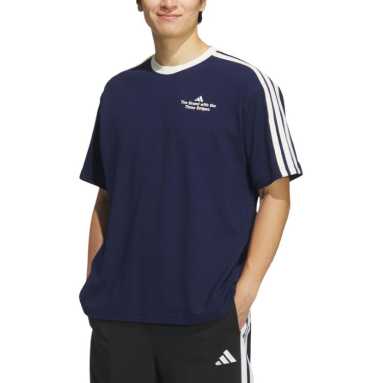 adidas SS25 Casual Loose Short Sleeve T-Shirt Men Tops KF2473