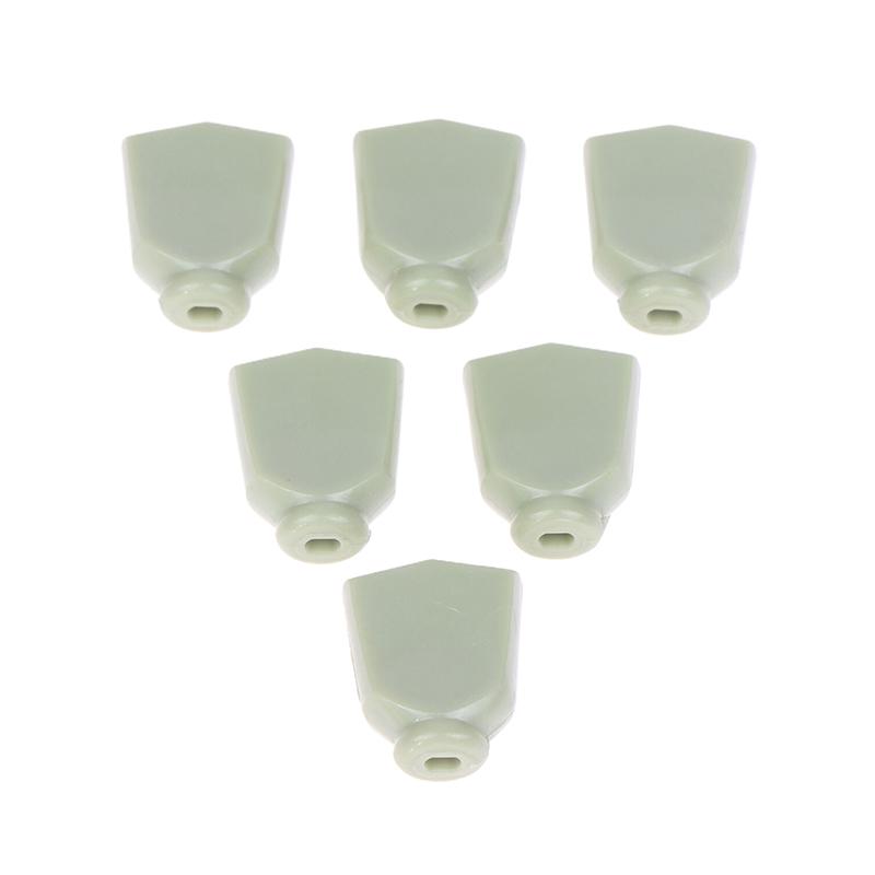

6Pcs Folk Electric Guitar Tuners Handle Button Head Hat Handle Plastic Trapezoid Hand Without Installation Screws зелёный