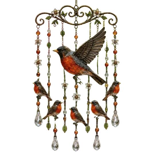 Hummingbird Wind Chimes, with Crystal Pendants Metal Outdoor Wind Chimes, Rainbow Light Reflection Durable Wind Chime for Garden Yard Decor D