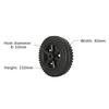 2Pcs Bbq Grill Wheels 6" Oven Accessories 6 Inch Blow Molded Wheel Replacement Barbecue 8-10Mm Hole Backyard Garden Tool Parts
