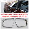 Rückspiegel Regenschutz Augenbraue Regenabdeckung Zierleiste Zubehör für Citroen C5 Aircross 2018 - 2024 Peugeot 3008 5008 GT 2017 -