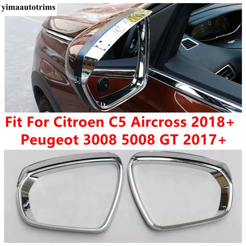 

Водостойкий Козырек-накладка на Зеркало Заднего Вида для Citroen C5 Aircross 2018 - 2024 Peugeot 3008 5008 GT 2017 -