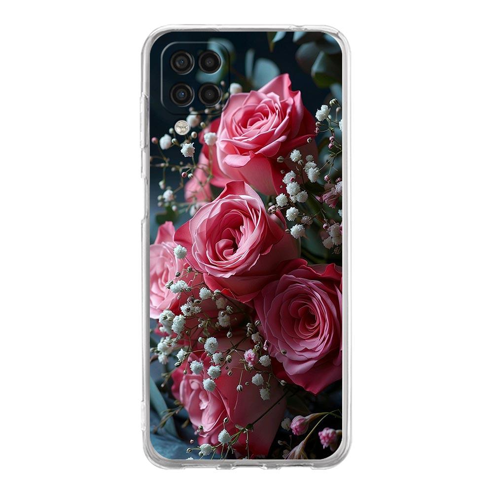 Beautiful Red Rose Flowers Phone Case For Samsung A13 A33 A73 A53 A23 A51 A71 A21S A12 A31 A41 A05s A03S A15 A25 A32 5G Cover