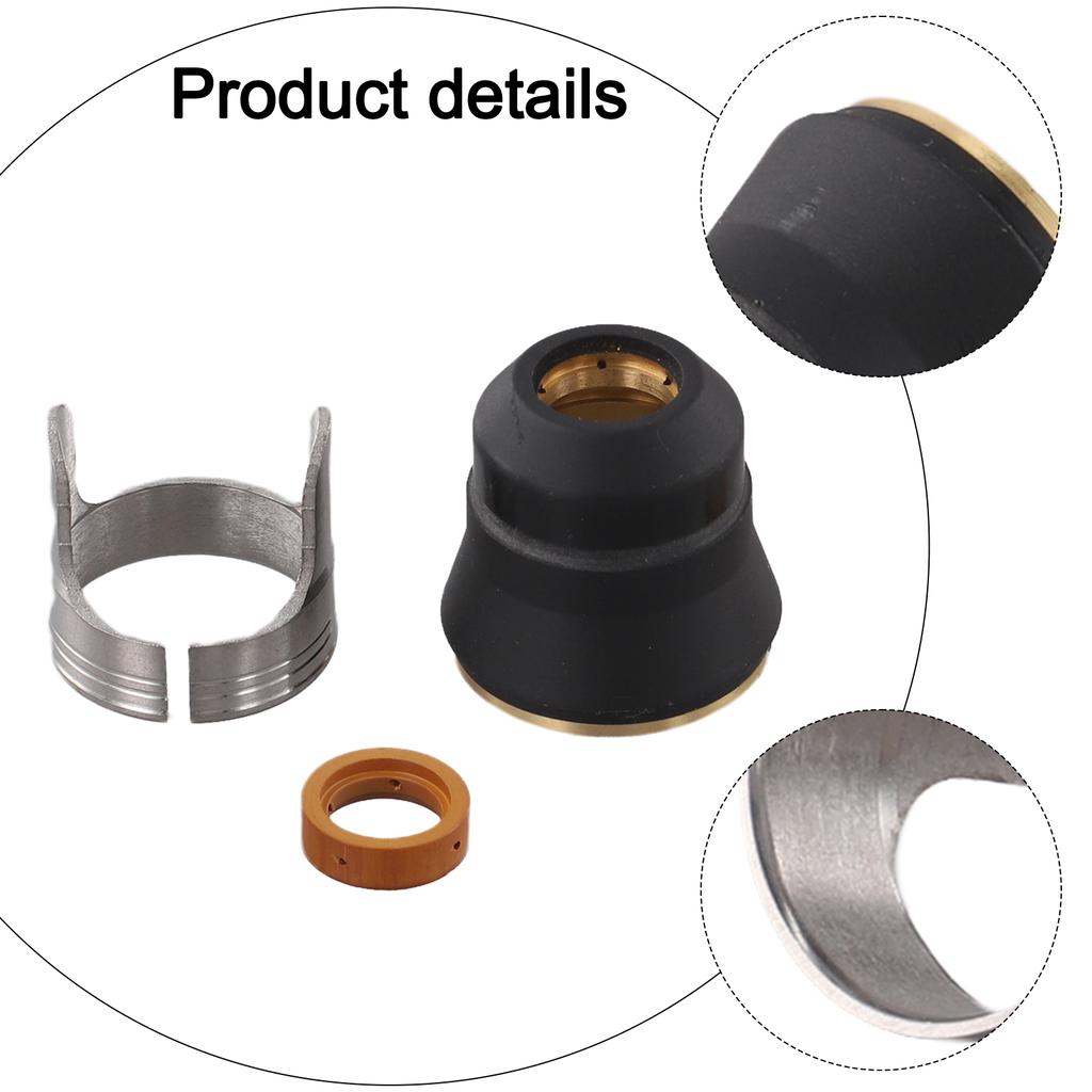 For IPT-45 Series Plasma Cutting Tips IPT-45 Nozzles Set DIY Projects Comprehensive Replacement Kit Cutting Shield Cap
