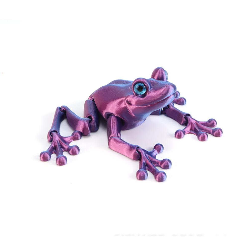 PLA 3D Printed Chameleon Model Multicolor Multi-jointed Chameleon Action Figure Movable Articulated Animal Figurine