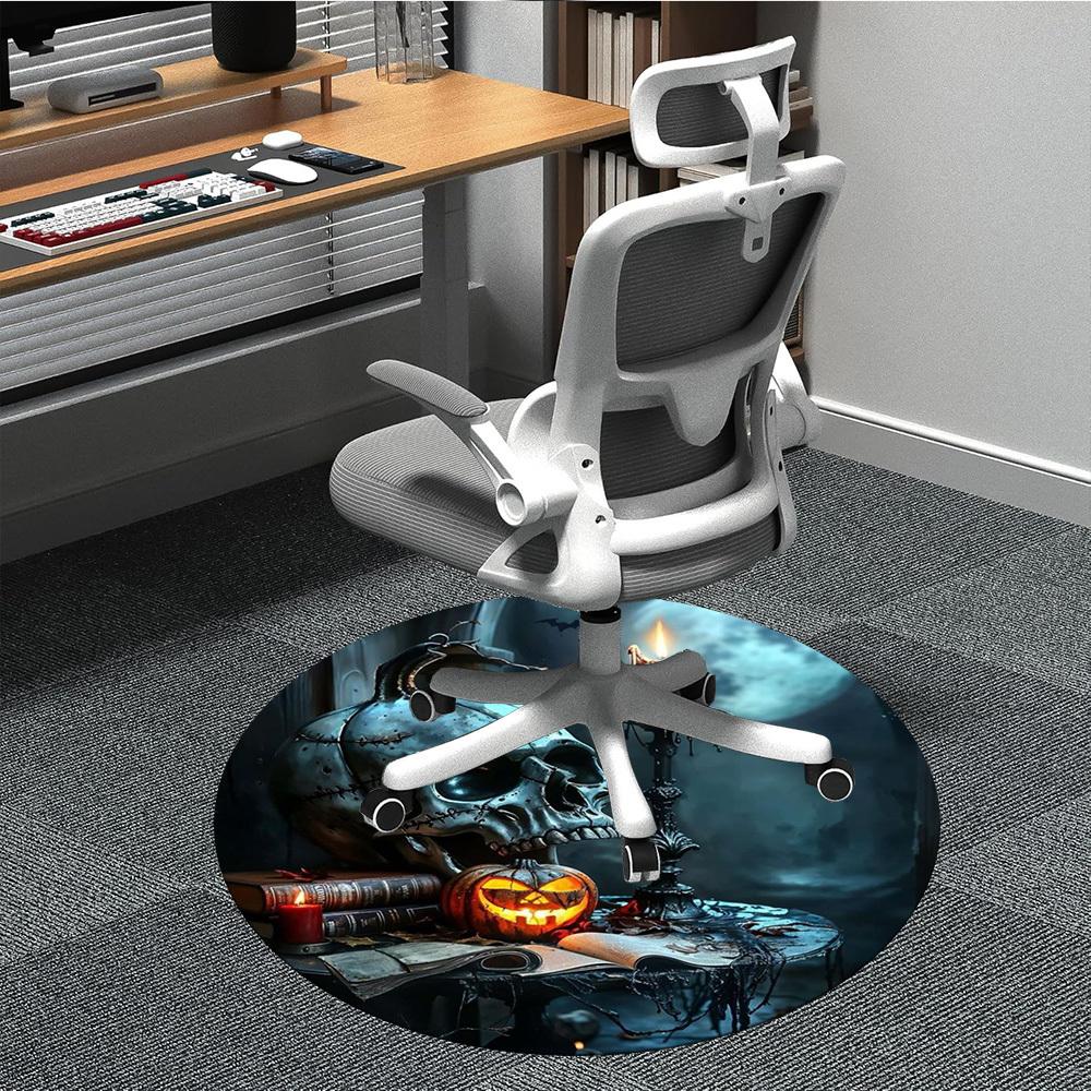 

1pc Halloween Decorations Chair Carpet for Office Non-Slip, Machine Washable Rug for Office, Room - Polyester, Machine Made yy251029243 80cm by 80cm