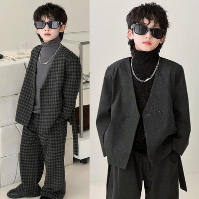 Elegante Completo Coreano a Due Pezzi per Ragazzo 2025 - Abbigliamento Formale e Costume di Scena