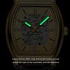 Mechanische Herrenuhr, neue Art von Fass, automatisch, hohl, leuchtend, wasserdicht, Edelstahl, goldene Uhren für Männer, Relojes Hombreino