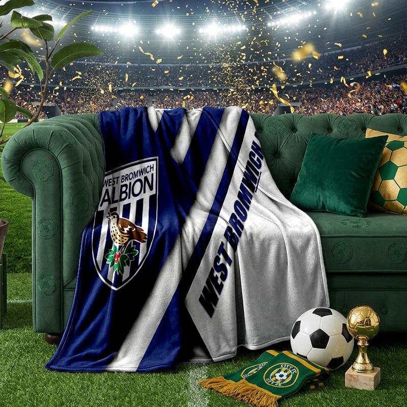 Bromwich Albion  Throws Blanket Flannel Blankets Plush for Couch Bed Gifts for Men Women Travel picnic blanket Christmas fan gifts