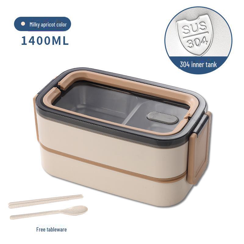 Doppelschichtige isolierte Lunchbox aus Edelstahl 304 für Büroangestellte und Studenten