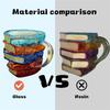 AT19-3D Painted Book Coffee Mug -Book-Shaped Cup,11Oz Glass Coffee Cupshaped Cup For Book Lovers,Readers,Librarians & Writers