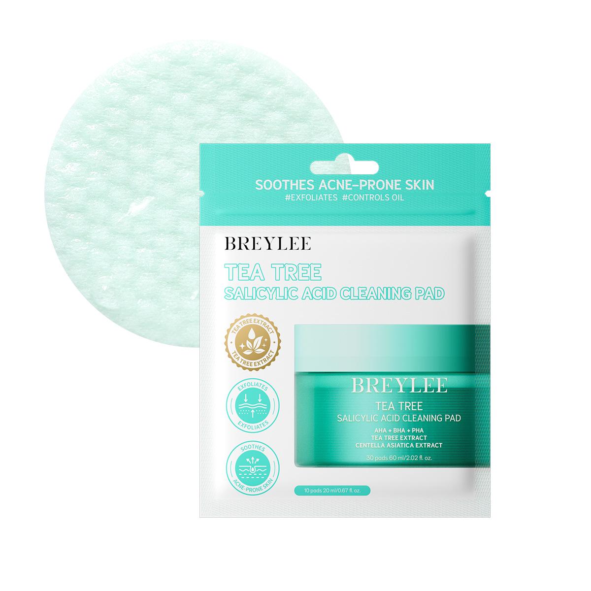 BREYLEE Tea Tree Salicylic Acid Cleansing Pads Standard