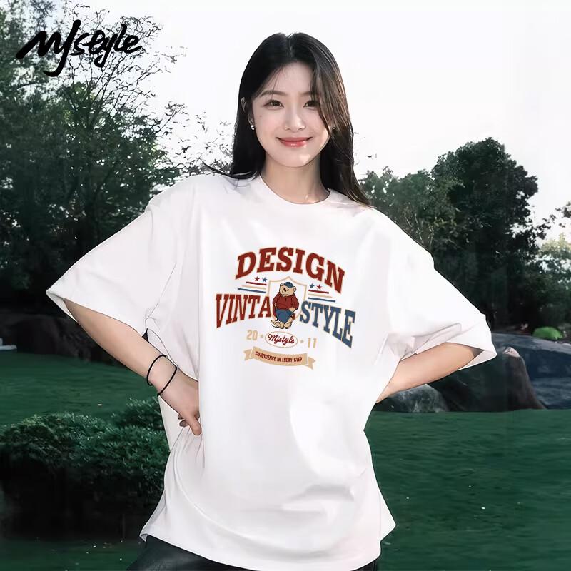 MJ STYLE Women s Cotton Short-Sleeve T-Shirt M