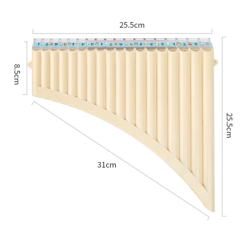 18 Pipes Pan Flute C Key Panpipes Pan Pipes with Mouthpiece Wind Instrument for Students Beginners with Carrying Bag