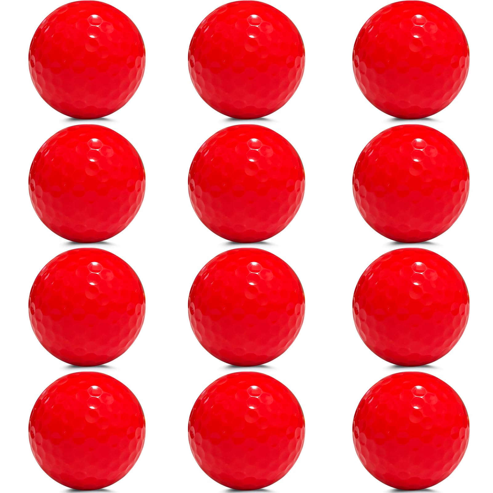 

ZNLAKU Golf Ball Golf Ball Balancing Distance & Spin Control Performance Golf Ball Red 12-Ball