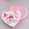 10/24/36/Set Niedliche Cartoon Acryl Kleine Ringe Herzförmige Geschenkbox Set Harz Kinderspielzeug Schmuck Das Beste Weihnachtsgeschenk Ringe