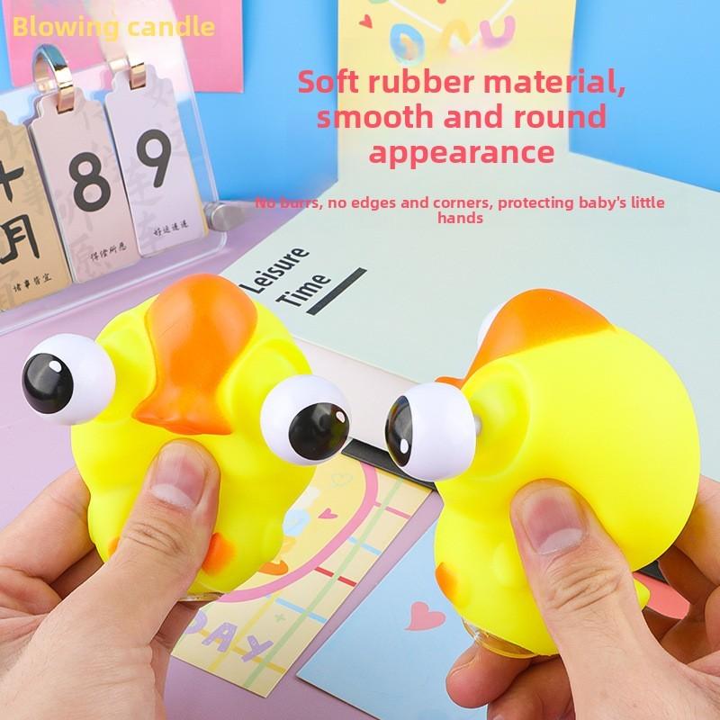 Duck Squeezing Funny Toy Eyepopping Function Stress Relief Motor Skill Training