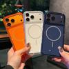 Official Orange Color Backboard For Magsafe Magnetic Phone Case For iPhone 17 Air Pro Max Four-corner Anti-fall Shockproof Cover