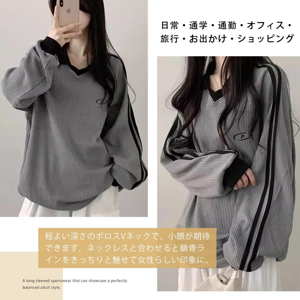 MlleeSSeeldyTRC Long Sleeve Pullover Sweatshirt with Collar and Loose and Perfect for Casual or and Winter Women's T-Shirt, Fit, Lightweight,
