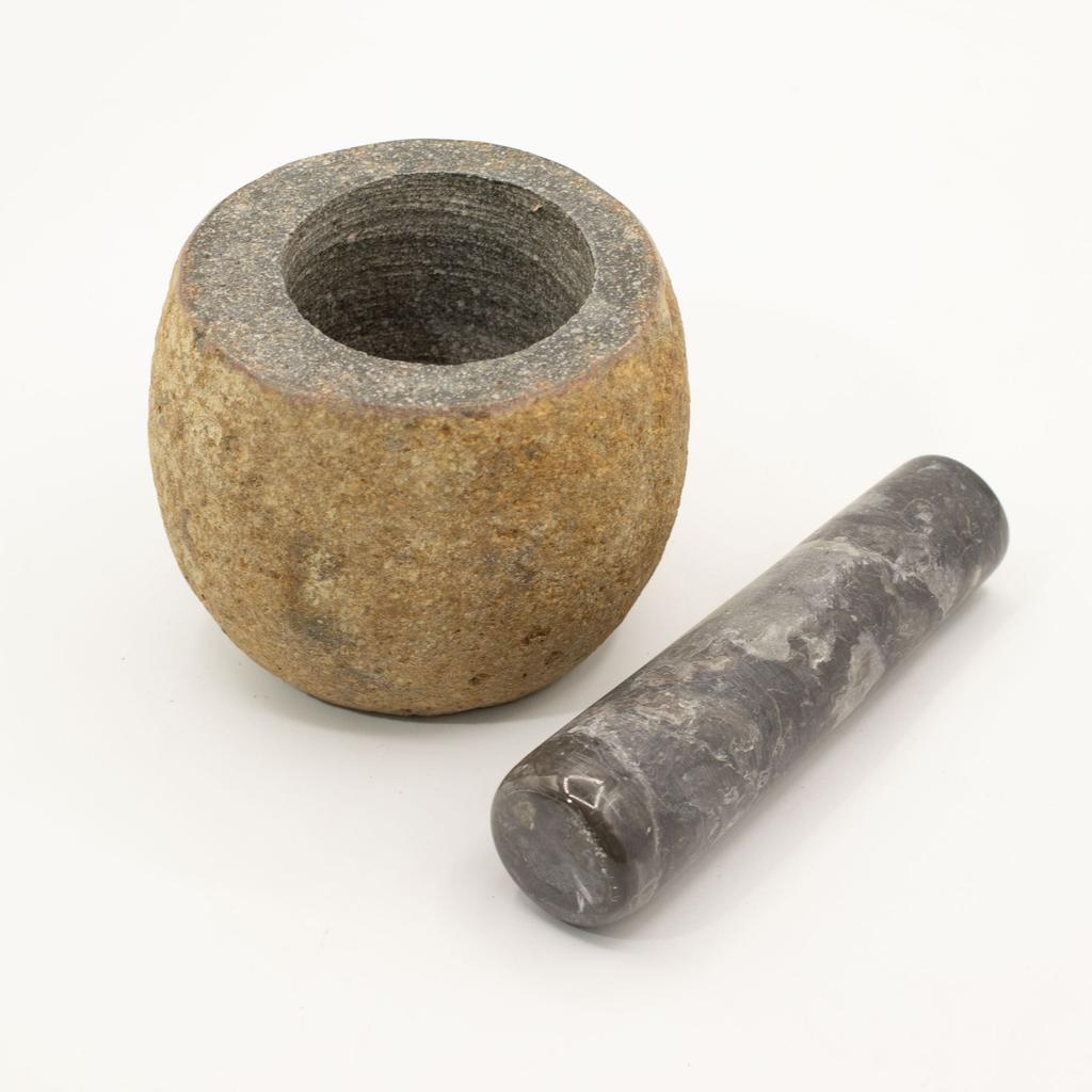 Natural Riverstone Decorative Pestle & Mortar- Small