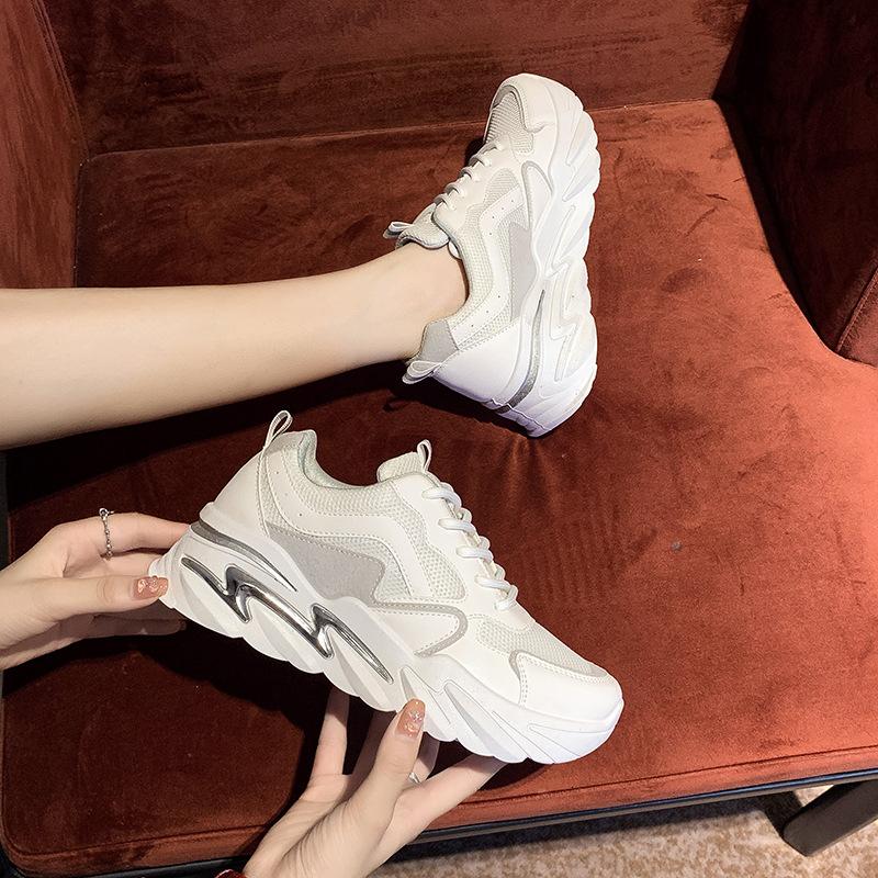 

Korean version of summer new breathable comfortable fashion dad shoes women s 2025 casual sports running single shoes mesh shoes 40 білий
