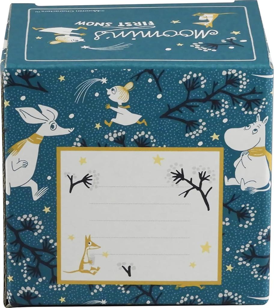 Moomin Christmas 9x9cm Moomin Gift for Made In Teal Mug, Large, 350ml, Diameter, "First Snow" Design, Merchandise, Women, Birthday, Tableware, Japan,