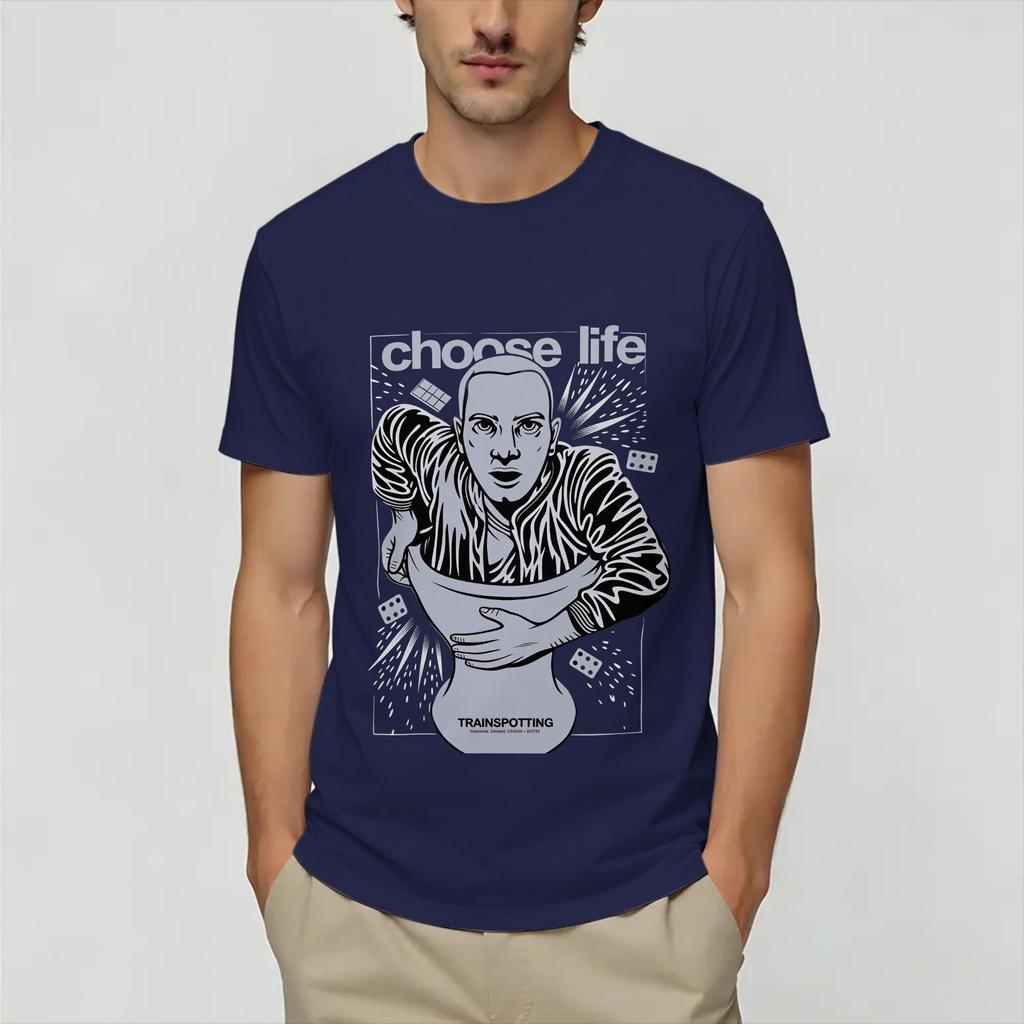 Leisure Trainspotting Movie TShirt for Unisex O Neck Pure Cotton T Shirts Short Sleeve Tees Summer Clothes