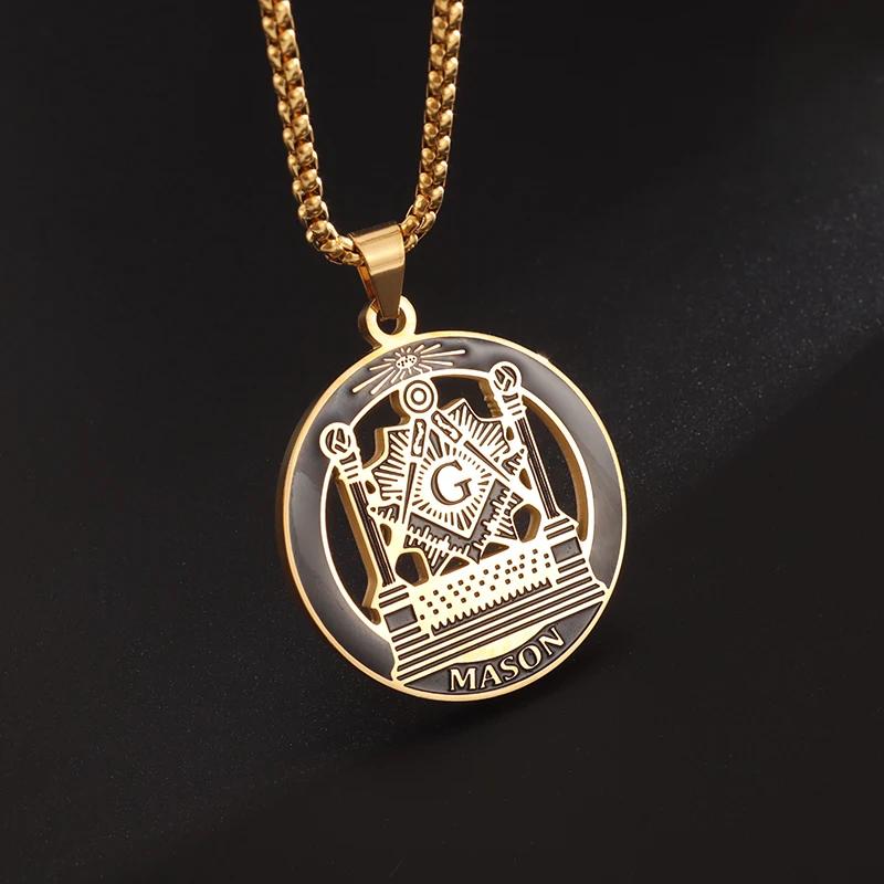 European and American Popular Titanium Steel Solomon Magic Amulet Pendant Fashion Stainless Steel Seven Angel Guardian Necklace
