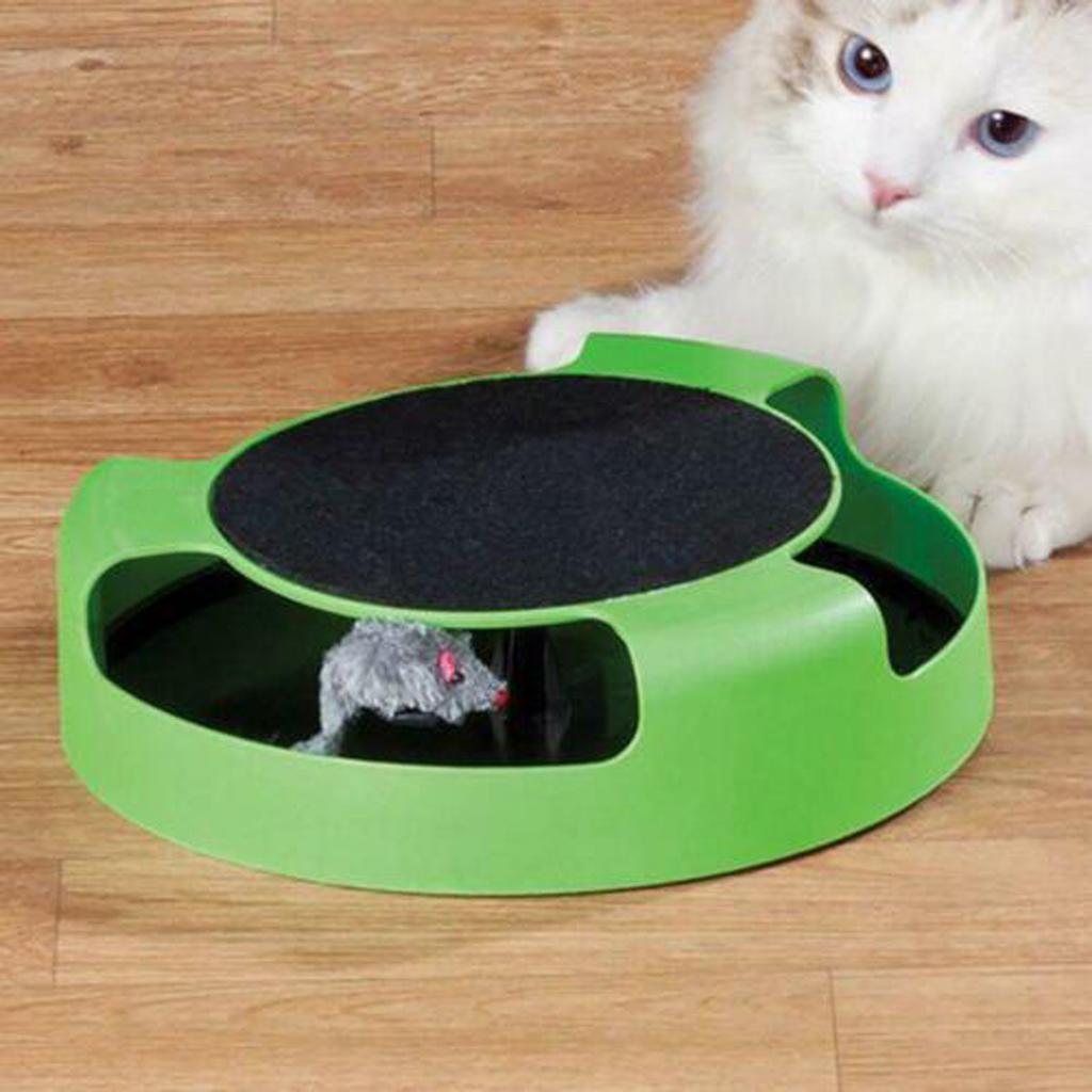 Catch The Mouse Moving Toy Interactive Plush Scratching Mat