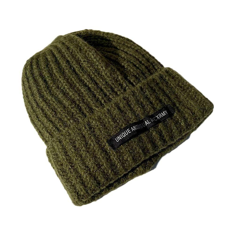 Winter Warm Knit Cap Solid Color Slouchy Bonnet New Leisure Cap  Women Men