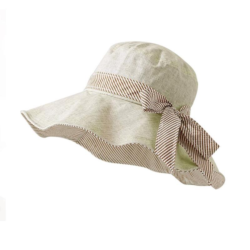 New Striped Bow Hat, Sunshade and Sunscreen Hat, Outdoor Sports Cycling Hat, Summer Adjustable Student Hat, Breathable