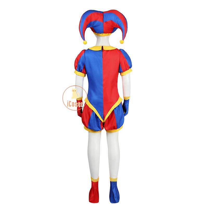 Pomni Cosplay Costume Anime The Amazing Digital Circus Cartoon Uniform Hat Gloves Halloween Party for Women Men Kids Costumes
