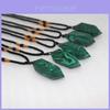 Natural Malachite Crystal Quartz Necklace With Hexagonal Wand Pendant And Adjustable Chain For Spiritual Healing