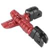 Akozon Front Foot Peg Rest Pedal for Honda Aluminum Alloy CB125RCB300R CB1300SF CB600F OE: FP-274-Set (Red)