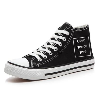 Spersonalizowane Drukowane Płócienne Buty High Top, Klasyczne Płócienne Buty Retro, Studencka Para Drukowane Buty Casual
