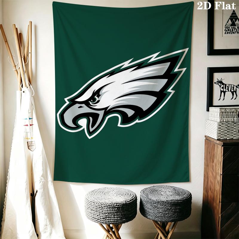 Philadelphia Eagles Wall Tapestry Aesthetic Wall Hanging Printed Fabric Blanket Decorative Tapestries for Bedroom Living Room Home Decor
