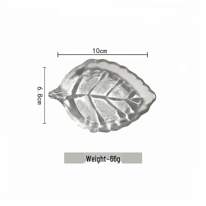 Transparent Glass Leaf Sauce Dish