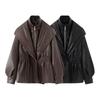 European and American Style, New Women's Clothing, Fashionable, Versatile, Old Versatile Imitation Leather Fake Two-piece Coat Women