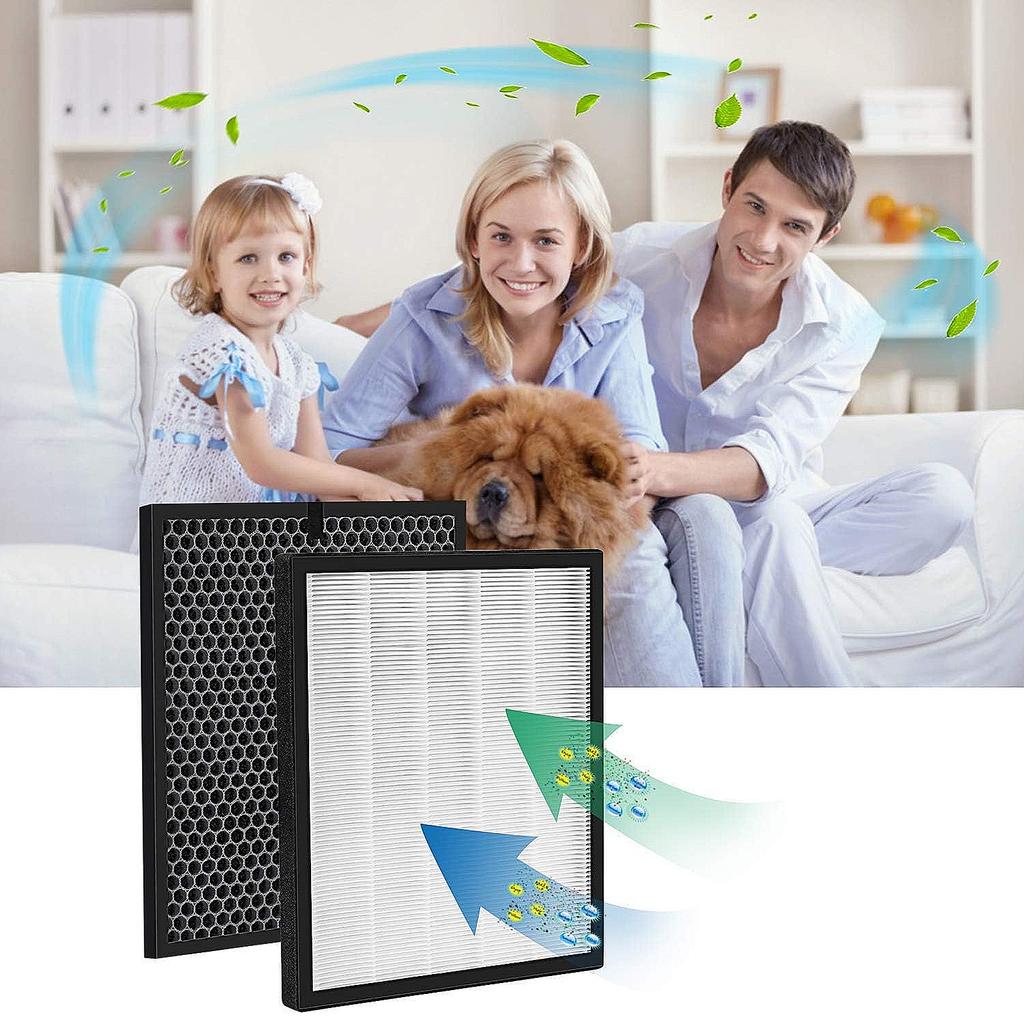 Compatible for LVPUR131S LVPUR131-RF Air Purifier HEPA Filtration Cartridges Activated Carbon Filter Filtration System