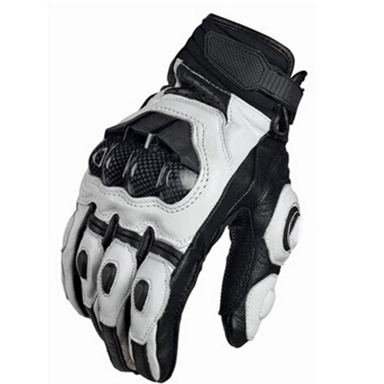 

Sheepskin Full Finger Off-Road Motorcycle Riding Gloves - Outdoor Sports Gear Medium белый