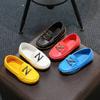 Children Leather Shoes for Toddlers Big Boys Kids Loafers Flats for Wedding Party Performance Black White Candy Color 21-36 Soft
