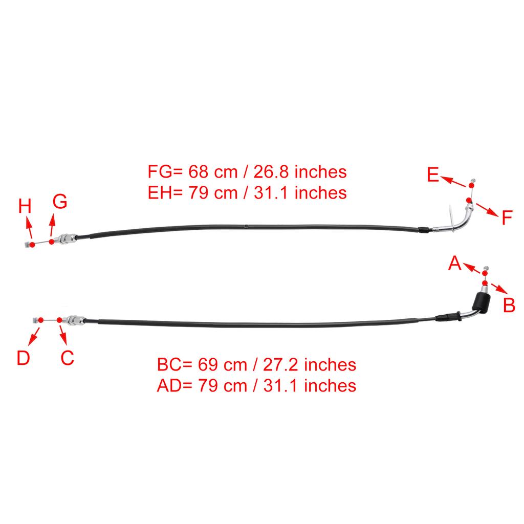 Throttle Cable Wire for Suzuki GSXR1000 2009-2016 Black