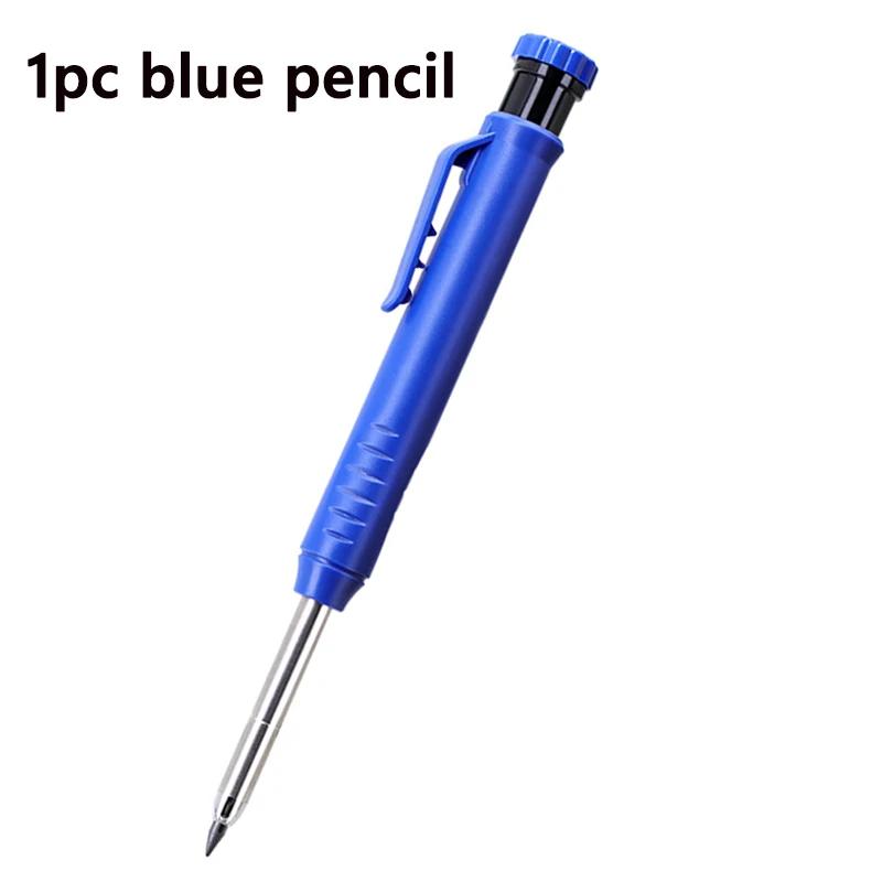 2.8mm Solid Carpenter Mechanical Pencil With Sharpener For Woodworking Construction Long Head Carpenter Pencil Stationery Tools