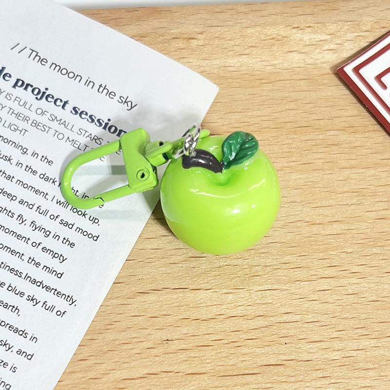 Cute  Simulated 3D Fruits Keychain Cartoon Headphone Case Pendant Creative Kawaii Backpack Decoration Accessories Gifts
