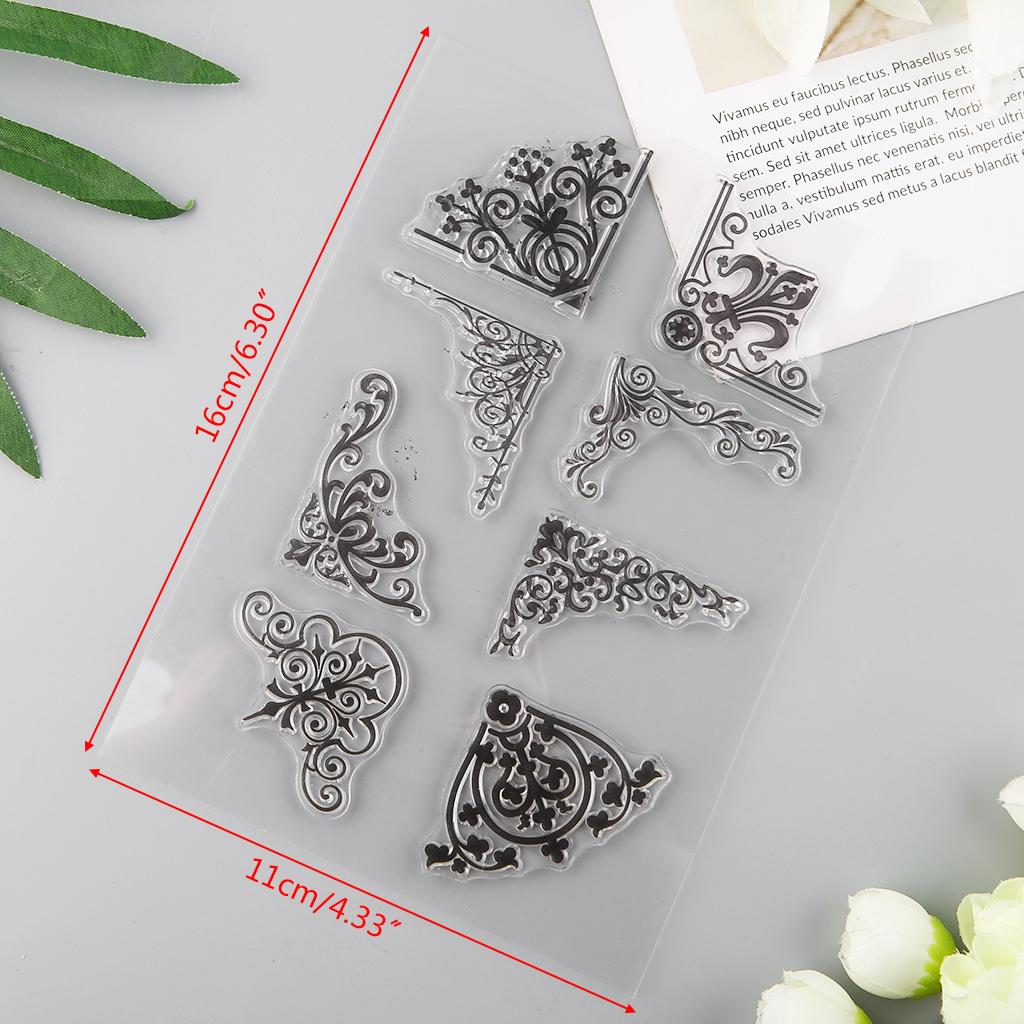 Corner Silicone Clear Seal Stamp DIY Scrapbooking Embossing Photo Album Decorati