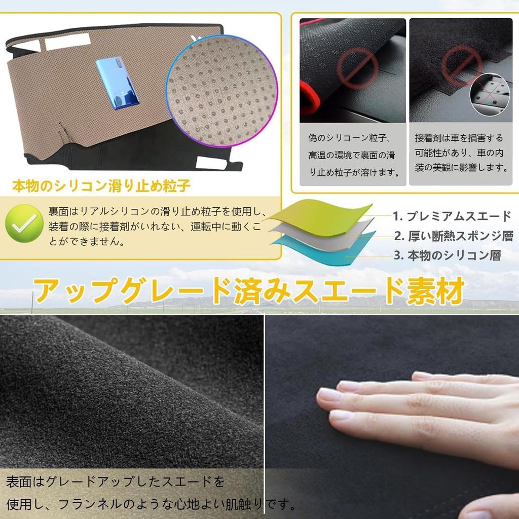 Totinkle Mata na deskę rozdzielczą specjalnie zaprojektowana dla Toyota Land Cruiser serii 250 2024, Ochronna mata na deskę rozdzielczą ze sztucznej skóry owczej, TRJ250W/GDJ250W (Kwiecień -