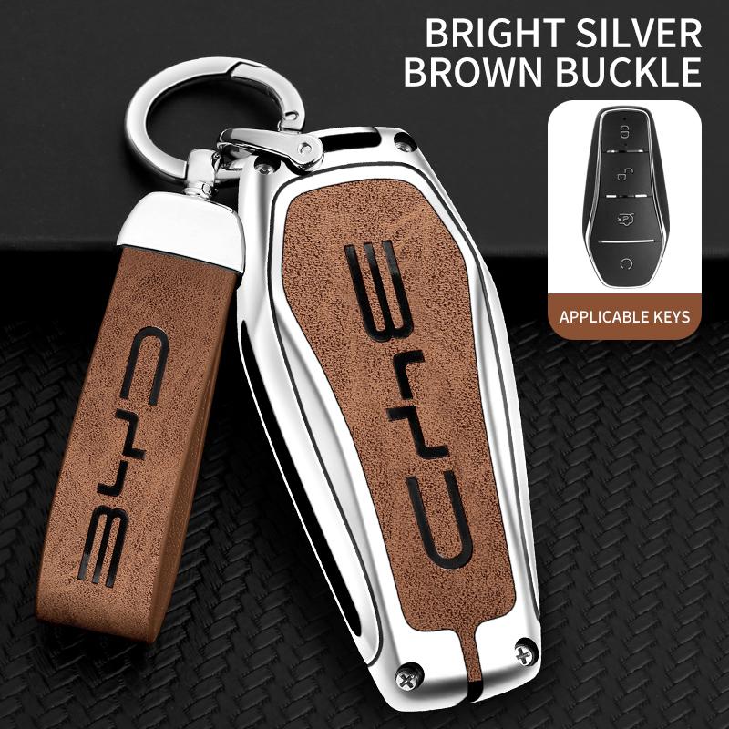 Zinklegierung Auto Schlüsselhülle Abdeckung für BYD Song Plus Pro Seal U Dm I Dolphin Mini Atto 3 EV Schutzhülle Auto Zubehör