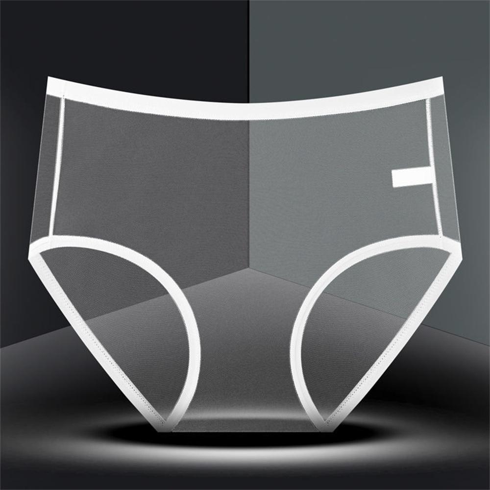 1/2pcs Full Transparent Briefs for Women Perspective Underwear Sexy Low Waist Panties Lingerie Plus Size L-XXXL