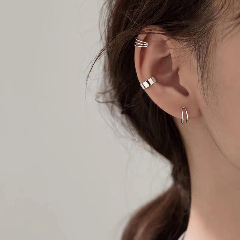 Bohemian No Piercing Crystal Rhinestone Ear Cuff Wrap Stud Clip Earrings For Women Girl Trendy Earrings Jewelry Bijoux